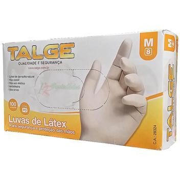 Luva Latex M Talge Com Po