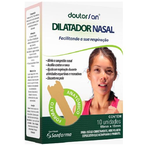 Dilatador Nasal Feminino 55X15Mm C/10 Sancare