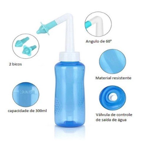 Dispositivo Para Lavagem Nasal Azul 300Ml