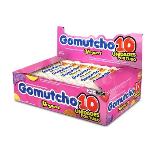 Bala Goma Gomutcho10 Tubo Yorgute Sortido 30Un