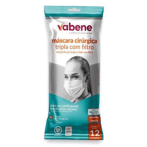 Mascara Desc 12Und Tripla Camada Branca Vabene