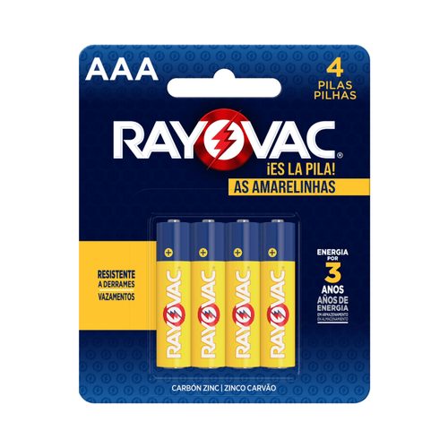 Pilha Rayovac Amarelinhas Aaa Palito 4Un
