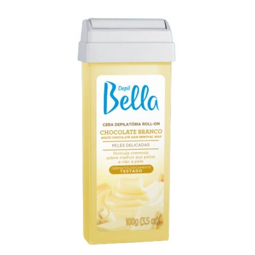 Cera Refil Roll On Depil Bella 100Gr Chocolate Branco