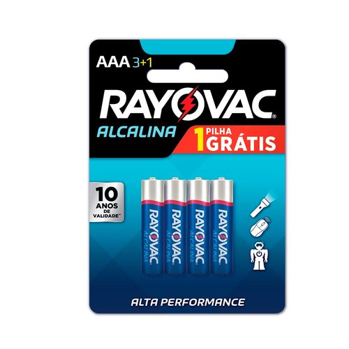 Pilha Rayovac Alcalina Aaa Palito L4P3