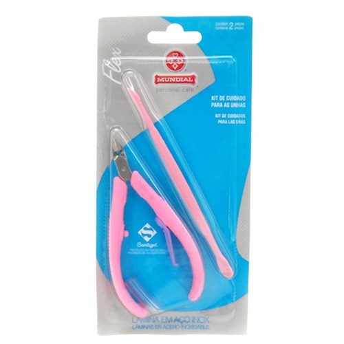 Alicate Cuticula Mundial 758 Style+Espatula Dupla(E)