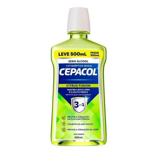 Enxag Bucal Cepacol Citr Fusio S/Alc Lv500 Pg350Ml