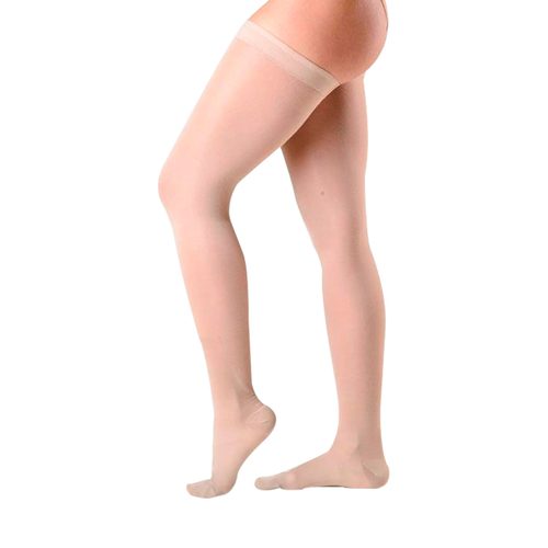 Meia Coxa Ponteira Fechada Fem.Natural Tam Gg