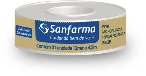 Fita Microporosa Hip 12Mm X 4,5 M Bege