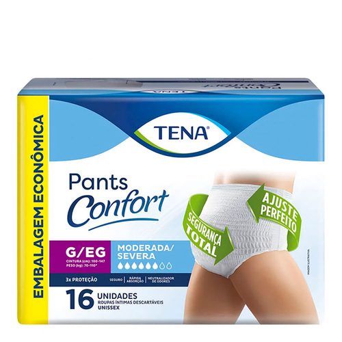 Roupa Int Tena Pants Confort G/Eg 16Un