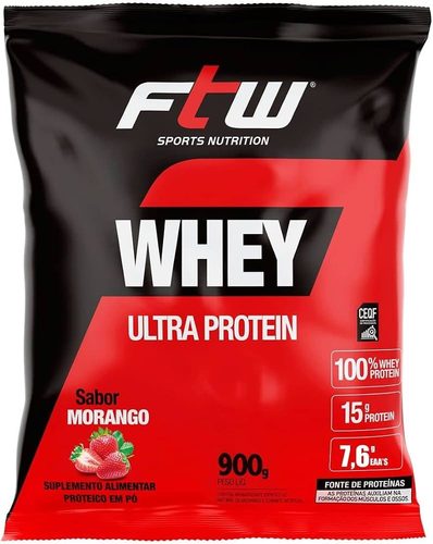Whey Ultra Refil Morango 900G Ftw