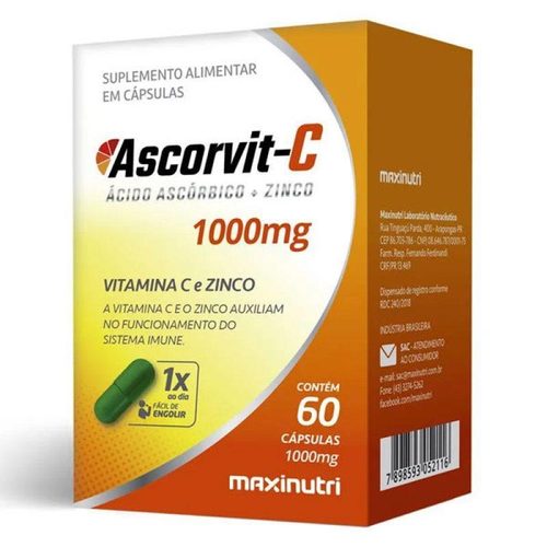 Ascorvit-C E Zinco 1G -60 Cps