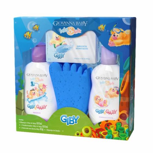 Giov Baby Kids Kit Hora Banho Giby Shamp+Cond+Sab