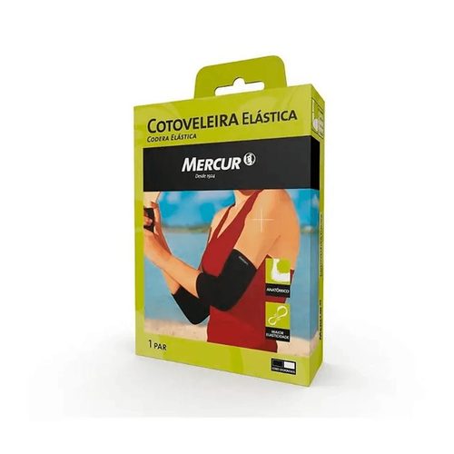 Cotoveleira Elastica Preta G Par Mercur