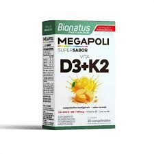 Megapoli Vita D3+K2 Mastig. Laranja 30Comp