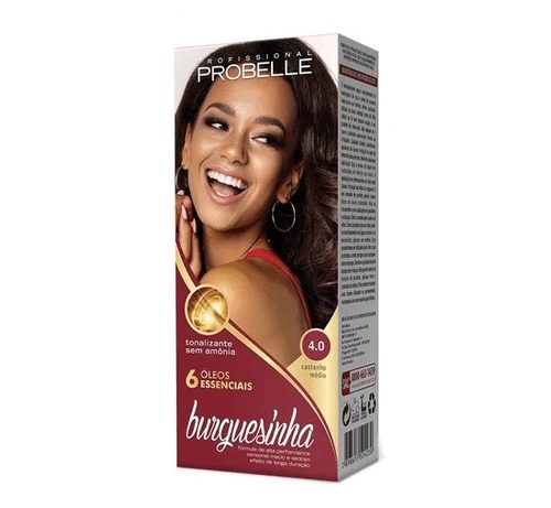 Tonalizante Probelle Burguesinha 4.0 Castanho Medio 50Ml