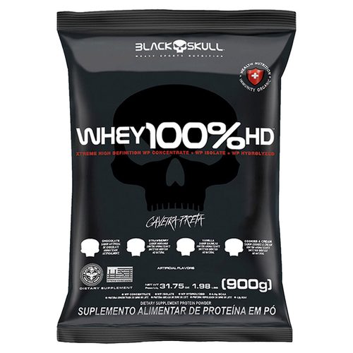 Black Skull Whey 100% Hd Chocolate Refil 900G