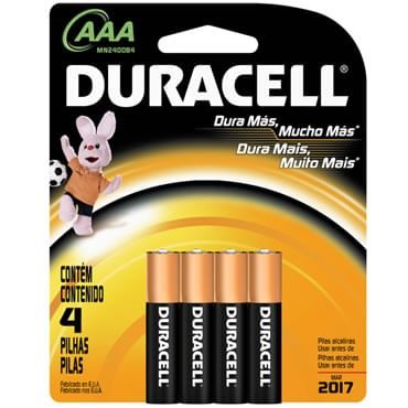 Pilha Duracell Aaa C/4