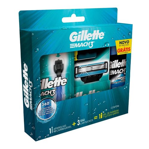 Kit Apar Mach3 Aqua Reg+2 Cargas+Gel 71G