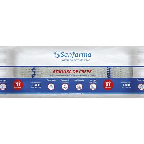 Atadura De Crepe 15Cm X 1,8M/Sanfarma