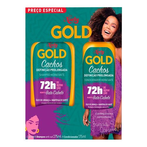Kit Niely Gold Cachos Def Prol Sh 275Ml+Cond 175Ml