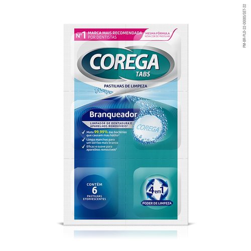 Corega Tabs Branq C/6 Past Limp