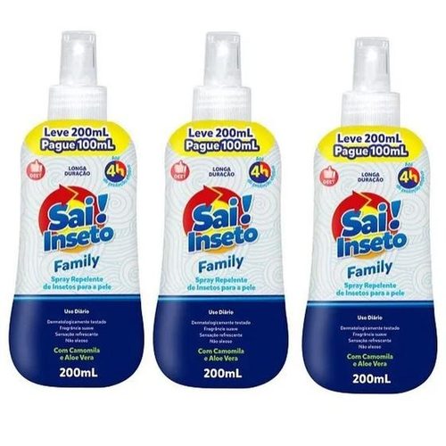 Repelente Sai! Inseto Family Camom Aloe Vera Spr 200Ml/Nut