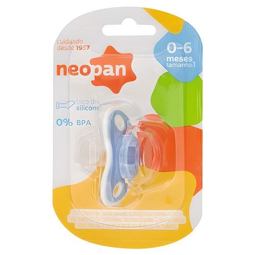 Chupeta Silicone Convencional N1 Azul