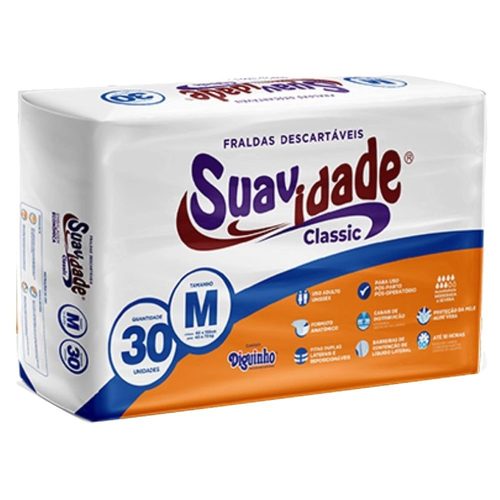 Fralda Geriatrica Suavidade Classic Economica M30