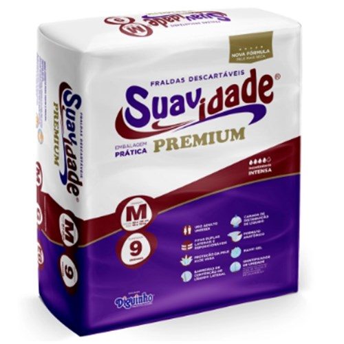 Fralda Geriatrica Suavidade Premium M9