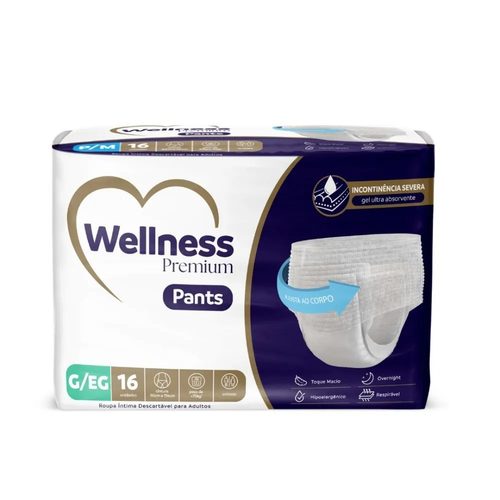 Fralda Geriatrica Wellness Pants Jumbo G/Eg 16