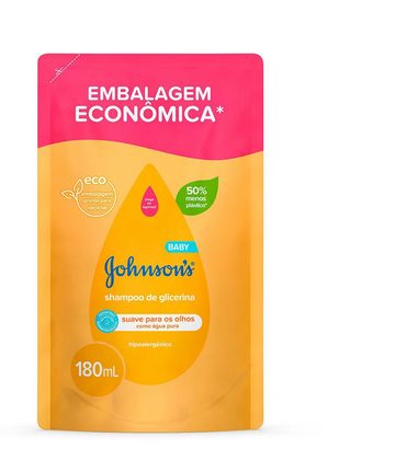 Refil Shampoo Johnson & Johnson Baby Regular 180Ml