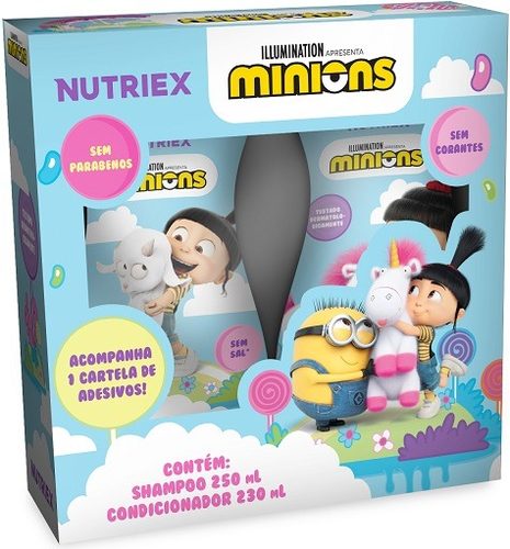 Kit Minions Agnes Shampoo 250Ml+Condicionador 230Ml Nutriex