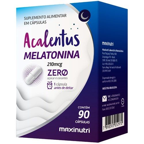Acalentus Melatonina Zero Acucar C/90 Caps