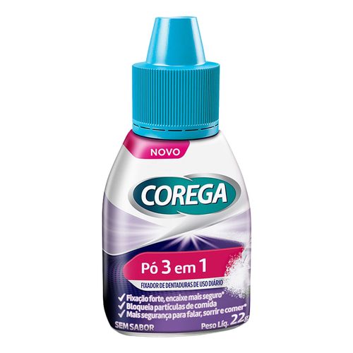 Corega Po Fix Dent 3 Em 1 S/Sabor 22G Sn