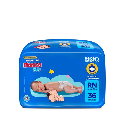 Fralda Turma Da Monica Jumbo Rn C/36
